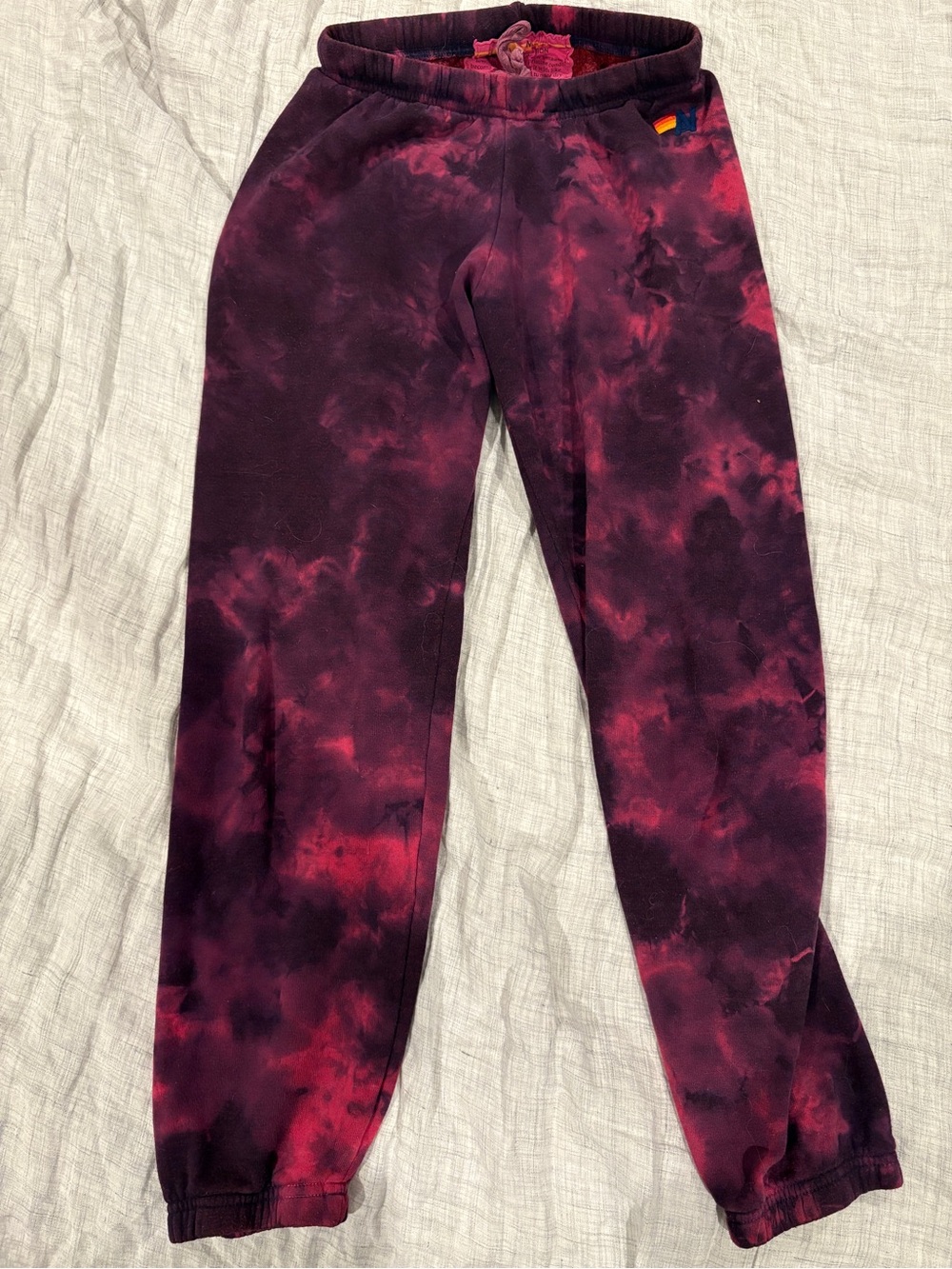 Aviator Nation Pink and Purple Tie-Dye Sweatpants